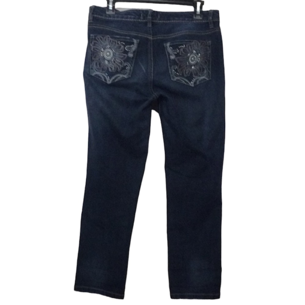 🌞 Vintage America Collection Nine West blue indigo bling denim women 6 or 28